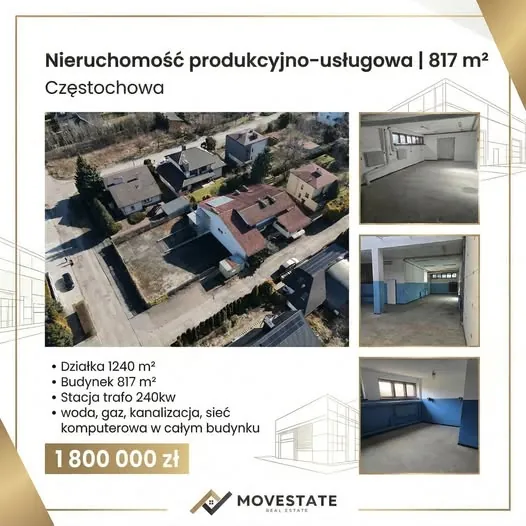 Hala produkcyjno-usługowa w Częstochowie — elewacja